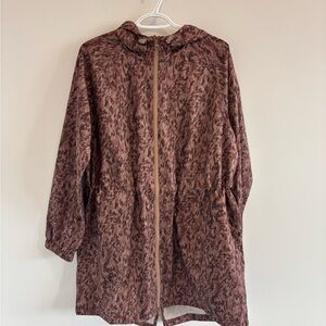 Joe Fresh BrownAnimal-Print Hooded rain jacket